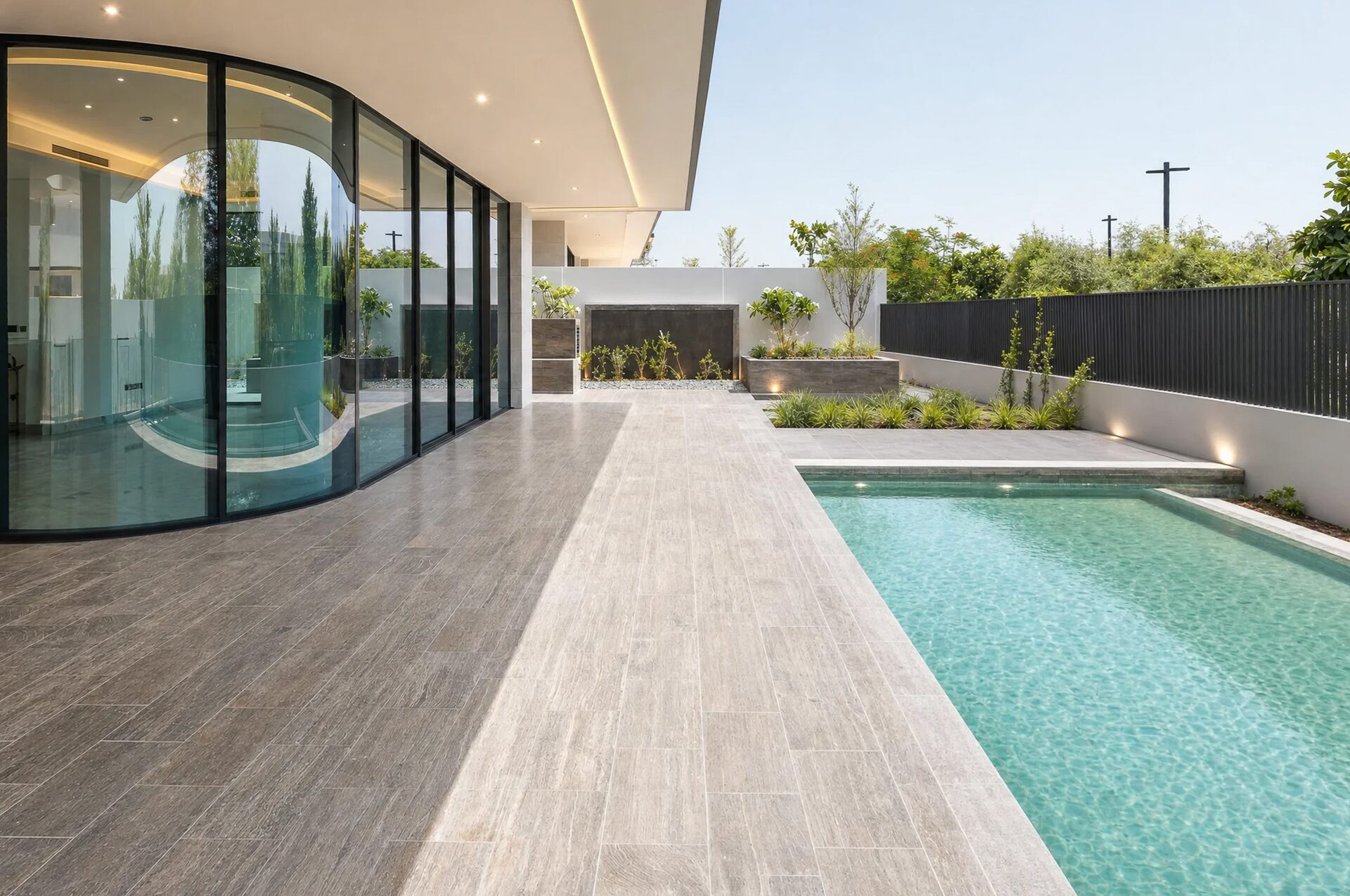 The private pool and terrace