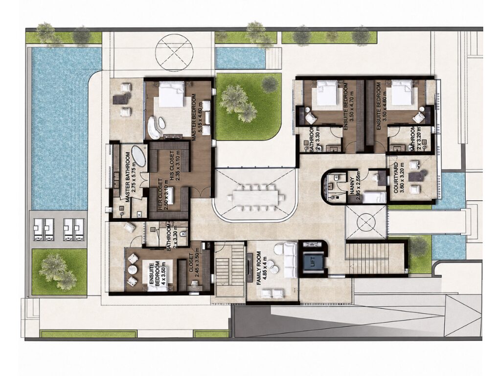 Villa Senna floor plan overview