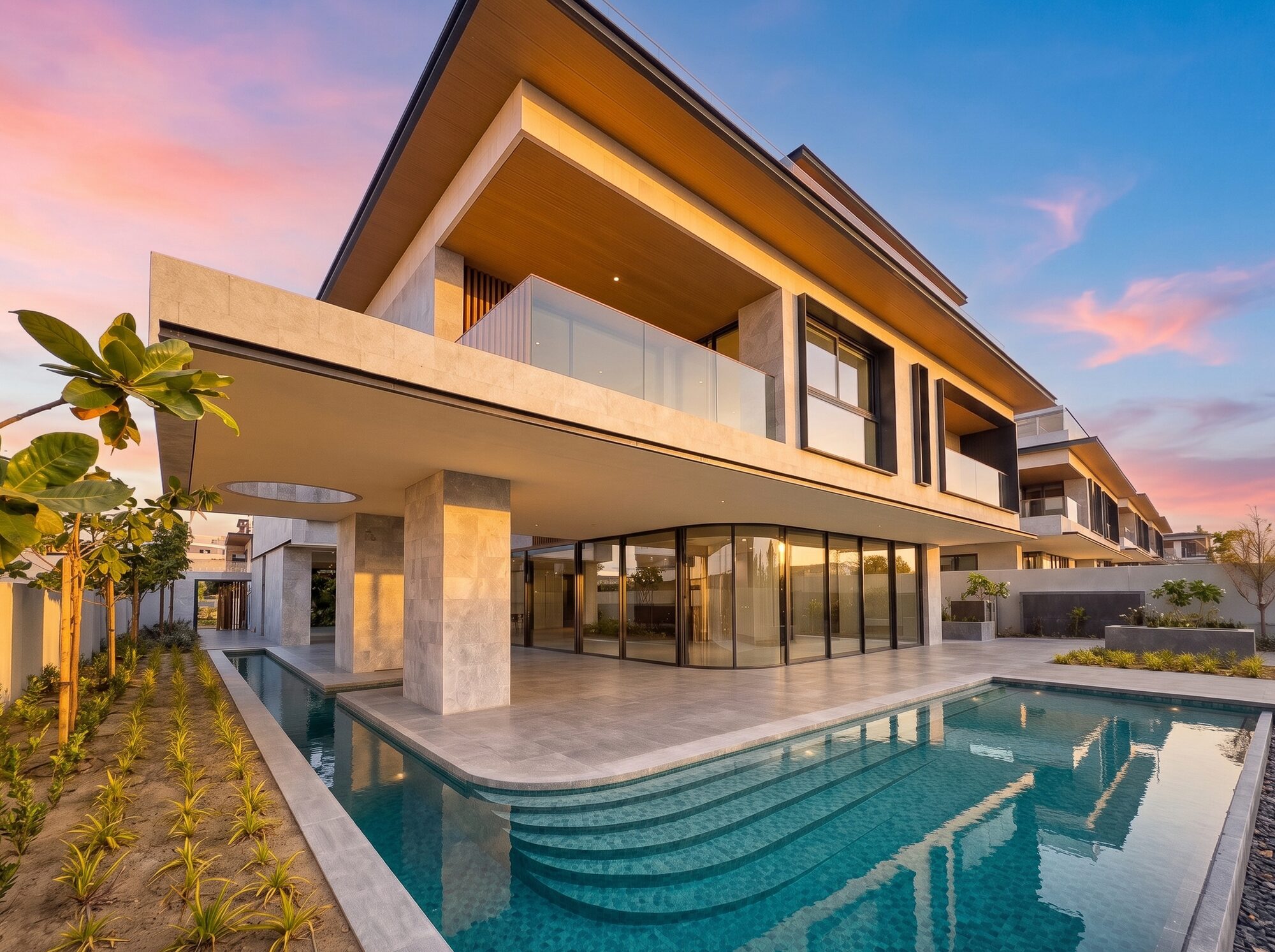Villa Senna at dusk