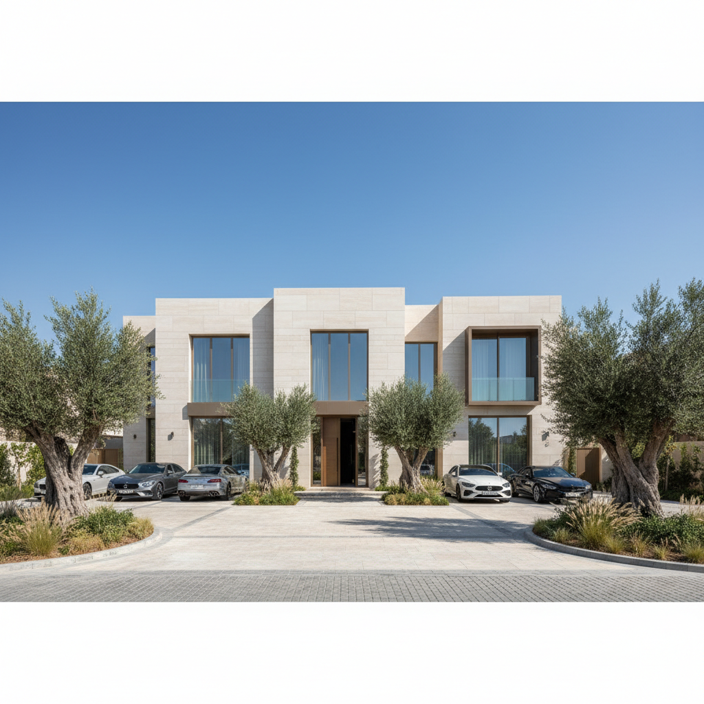 Villa Senna — exterior at golden hour